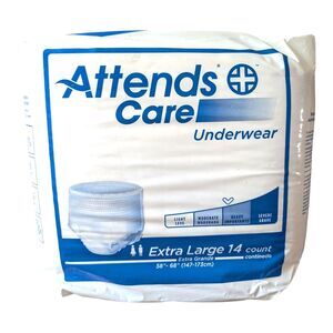 Attends Disposable Underwear X-Large Heavy 14 Count Bag New